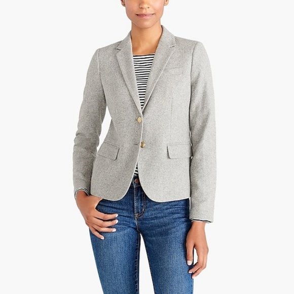 J. Crew Jackets & Blazers - J. Crew Mercantile Gray Schoolboy Wool Blend Blazer 0